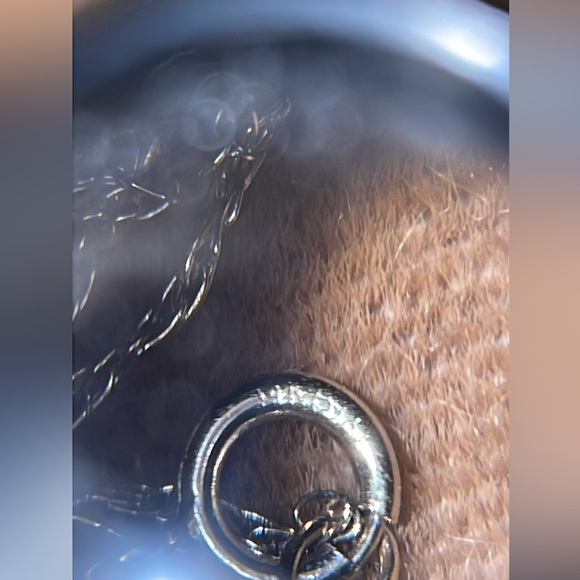 Solid 14K White Gold Antique Pearl Trio Natural Diamond Pendant Vintage Necklace - Picture 11 of 13